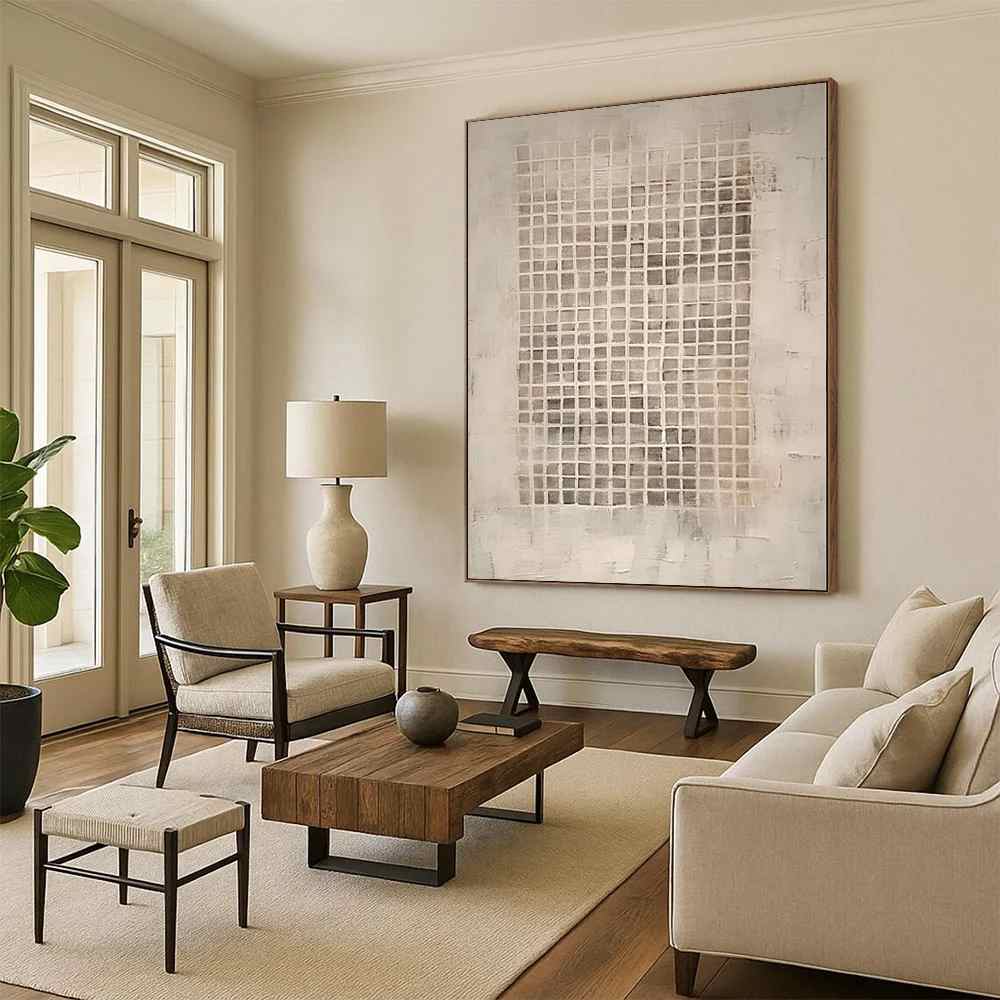 Offices Original Handmade Substantial Abstract Canvas Wall Art F31B7
